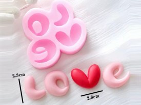 Molde silicona letras LOVE 